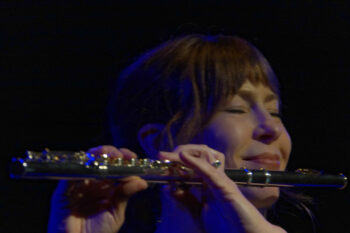 Flutist Amelia Lukas at Alberta Rose for "Natural Homeland: Honoring Ukraine" concert. Photo by Joe Cantrell.