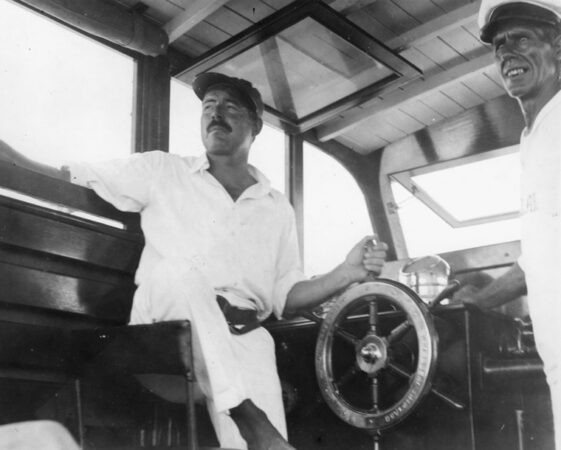 If Ernest Hemingway were to visit the North Coast, perhaps he would take a trip on a fishing boat, as he did in 1934 in Key West, when Hemingway (left) and Carlos Gutierrez traveled aboard the writer’s fishing boat, Pilar. Photograph in the Ernest Hemingway Photograph Collection, John F. Kennedy Presidential Library and Museum, Boston.