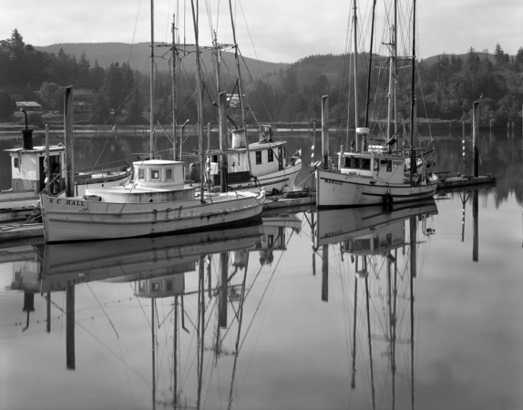 “Moorage, Along the Lower Yaquina” by Rich Bergeman.