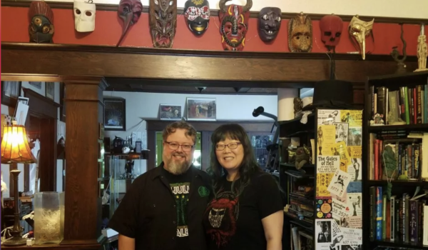 Lovecraft Film Festival operators Brian and Gwen Callahan, keeping the goth flame burning.